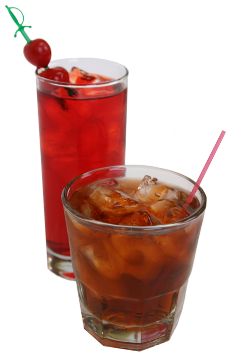 Remember to serve alcohlic beverages, like these mixed drinks, responsibly.