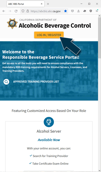 Login / Register in RBS Portal